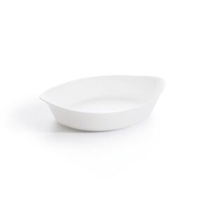 TRAVESSA OVAL EM VIDRO OPALINO TEMPERADO BRANCO, MODELO SMART CUISINE WAVY, TAMANHO 29X17X6.6CM, MARCA LUMINARC = V1464