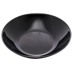 PRATO DE JANTAR FUNDO EM VIDRO OPALINO TEMPERADO PRETO, MODELO DIWALI, TAMANHO 20CM, MARCA LUMINARC = P0787