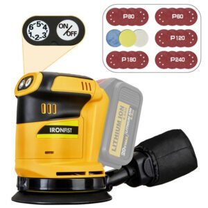 110BXJS-T25-B-2 - LIXADEIRA ORBITAL COM MOTOR ELÉTRICO INCORPORADO COM 6 NÍVEIS DE VELOCIDADES, POTENCIA: 600 WATTS,  BIVOLT, VELOCIDADE ATE 18000 RPM, USO PROFISSIONAL, UTILIZADA PARA LIXAMENTO OU POLIMENTO, POSSUI CAIXA DE COLETA DE PO TRANSPARENTE, SISTEMA DE MICROFILTRAGEM DE COLETA DE PO, DUPLA EMPUNHADEIRA, ACOMPANHA LIXAS DE REFIL