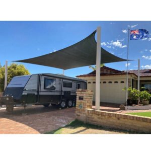 BXDX-T54-B-2 - TOLDO PARA SOL CONFECCIONADO EM MALHA DE POLIETILENO PERME&Aacute;VEL DE ALTA DENSIDADE, ACOMPANHA CORDAS E ANEIS EM D DE ACO INOXIDAVEL, TAMANHO: