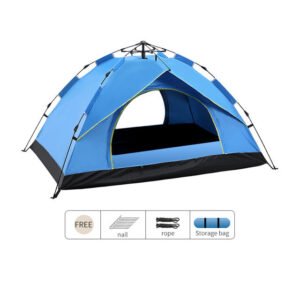 AMTH-272-B-5 - BARRACA PARA CAMPING COM MONTAGEM AUTOMATICA, ESTRUTURA COM VARETAS DE FIBRA DE VIDRO E TENDA EM POLIESTER IMPERMEABILIZADO, CAPACIDADE PARA 3-4 PESSOAS, ACOMPANHA BOLSA DE TRANSPORTE