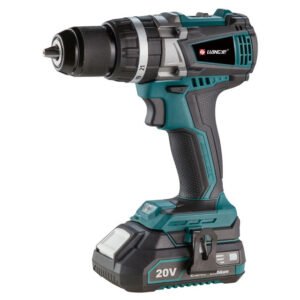 PARAFUSADEIRA/ FURADEIRA ELETRICA DE IMPACTO COM TORQUE MAXIMO DE 800 N.M SEM ESCOVA, POSSUI CONTROLE DE VELOCIDADE, TRAVA, LUZ DE LED E BRACADEIRA. FUNCIONAMENTO POR BATERIA DE ION DE LITIO. O PRODUTO ACOMPANHA BATERIA, CARREGADOR, CONJUNTO DE SOQUETES, BROCAS, ADAPTADOR, LUVA DE TECIDO, MARCA DOBEVI = BXTH-694-B-6