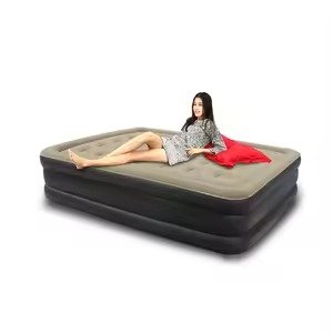 Inflatable mattress brown double thin design - COLCHÃO PNEUMÁTICO