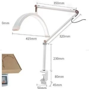 ARCO DE LUZ DE LED EM FORMATO SEMICIRCULAR, ESTRUTURA EM METAL COM ESMALTAÇÃO branca