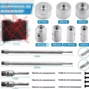 KIT BROCA PARA CONCRETO EM ACO CARBONO COM TAMANHOS E MODELOS SORTIDOS CONTENDO 21 PECAS