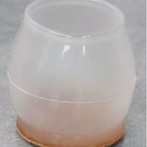 PROTETOR DE PISO EM SILICONE FLEX&Iacute;VEL COM FELTRO NA SOLA PARA PES RETANGULARES DE CADEIRAS DIMENS&Otilde;ES 3x2.5CM