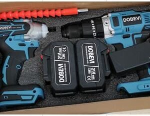 JOGO DE FERRAMENTAS ELÉTRICAS SEM FIO COM FUNCIONAMENTO A BATERIA TESTE