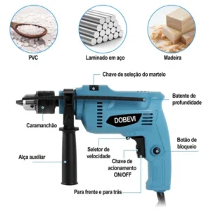 FURADEIRA ELETRICA COM MANDRIL DE 10MM, TORQUE MAXIMO DE 800 N.M SEM ESCOVA, POSSUI CONTROLE DE VELOCIDADE, TRAVA, LUZ DE LED E BRACADEIRA. FUNCIONAMENTO POR BATERIA DE ION DE LITIO. O PRODUTO ACOMPANHA BATERIA, CARREGADOR, CONJUNTO DE SOQUETES, BROCAS, ADAPTADOR, LUVA DE TECIDO, MARCA ADESKE