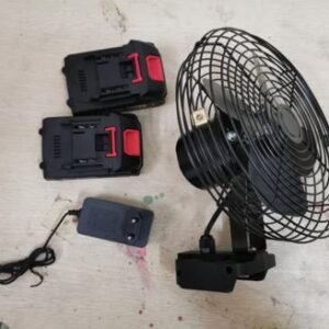 MINI VENTILADOR PORTÁTIL SEM FIO COM FUNCIONAMENTO POR BATERIA DE LÍTIO DE 48V 7500 MAH, GRADES EM METAL