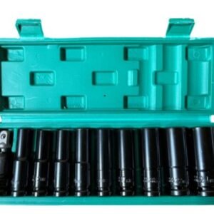 KIT SOQUETES DE IMPACTO CONTENDO 20 PECAS FEITAS EM MATERIAL ACO CROMO VANADIO COM DIAMETRO 1/2"