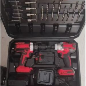 KIT DE FERRAMENTAS ELÉTRICAS PORTÁTIL CONTENDO FURADEIRA/ PARAFUSADEIRA SEM FIO