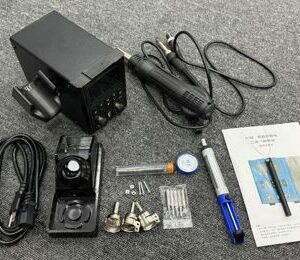 ESTAÇÃO DE SOLDA SMD 2 EM 1 (FERRO DE SOLDAR COM SOPRADOR DE AR QUENTE)