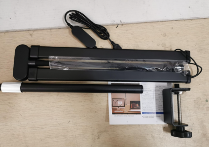 LUMINARIA DE MESA DUPLA EM LED, PARA ESCRITÓRIO, COM DUAS CABEÇAS DE ILUMINAÇÃO AJUSTÁVEIS