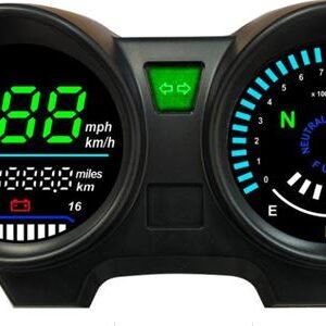 PAINEL DIGITAL DE MOTOCICLETA COM FUNCAO PARA MEDIR, VELOCIMETRO, QUILOMETRAGEM, TACOMETRO, UNIDADES METRICAS,VOLTAGEM DE BATERIA, FAROL ALTO, ENGRENAGEM NEUTRA, MEDIDOR DE COMBUSTIVEL