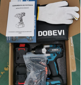 PARAFUSADEIRA ELETRICA DE IMPACTO COM TORQUE MAXIMO DE 800 N.M SEM ESCOVA E VELOCIDADE AJUSTAVEL