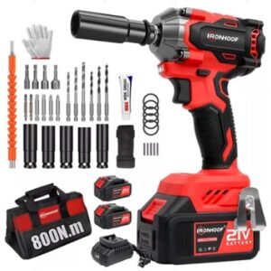 PARAFUSADEIRA DE IMPACTO SEM FIO, COM TORQUE MÁXIMO DE 520 N.M SEM ESCOVA