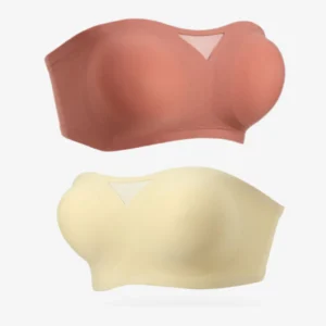 SUTIÃ FEMININO AUTOADESIVO, SEM ARO, SEM ALÇA, CONFECCIONADO EM TECIDO DE MALHA, CONTENDO 75% EM PESO