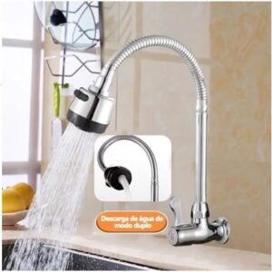 TORNEIRA METÁLICA PARA COZINHA COM BICA MÓVEL FLEXIVEL