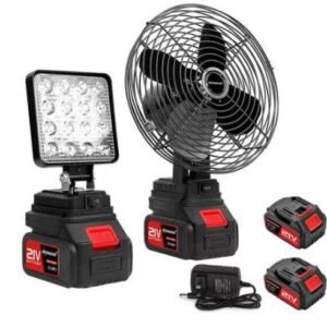 MINI VENTILADOR PORTÁTIL SEM FIO COM FUNCIONAMENTO POR BATERIA DE LÍTIO DE 48V, 7500 MAH