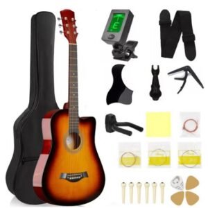 VIOLAO ACÚSTICO DE MADEIRA, COM ENCORDOAMENTO METÁLICO