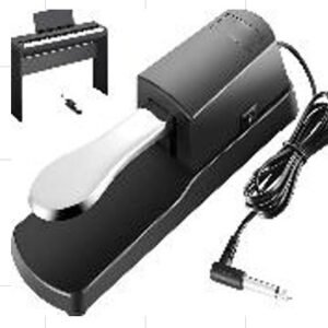 PEDAL DE PIANO, ACESSORIO PARA INSTRUMENTO MUSICAL, DESTINADO A SUSTENTACAO, PROLONGAMENTO OU MODULACAO DO SOM, FABRICADO EM METAL COM COMPONENTES PLASTICO, ACIONAMENTO MECANICO