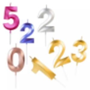 VELA DE ANIVERSARIO EM PARAFINA COM PIGMENTOS ATOXICOS E PAVIO EM ALGODAO