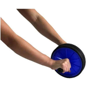 RODA ABDOMINAL PARA EXERCÍCIOS FÍSICOS, TIPO AB ROLLER COM DUPLA RODA PARA MAIOR ESTABILIDADE
