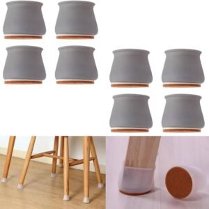 CAPAS PROTETORAS PARA PES DE MOVEIS FABRICADAS EM SILICONE COM BASE EM FELTRO ANTIDESLIZANTE