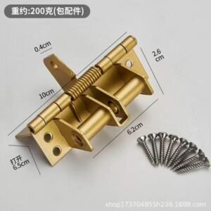 DOBRADIÇA OCULTA PARA PORTA DE MADEIRA OU ALUMINIO, TIPO H, EM LIGA DE ZINCO PINTADA