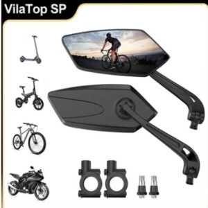 ESPELHO RETROVISOR PARA BICICLETA E MOTOCICLETA, TIPO CONVEXO, FORMATO OVAL