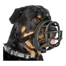 ARTIGO PARA PET SENDO FOCINHEIRA PARA CAES EM BORRACHA TERMOPLASTICA E FORRO EM NEOPRENE, COM 3 PONTOS DE FIXACAO. TAMANHO 4