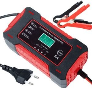 CARREGADOR AUTOMOTIVO DE BATERIA ELETRONICO INTELIGENTE, PARA BATERIAS DE 12V, COM CORRENTE DE SAIDA DE ATE 6A. EQUIPAMENTO BIVOLT COM TENSAO DE ENTRADA AC 110 A 220V, FABRICADO EM PLASTICO ABS, COM DISPLAY DIGITAL E SISTEMA DE CONTROLE POR MICROPROCESSADOR. DESTINADO AO CARREGAMENTO DE BATERIAS DE CHUMBO ACIDO, INCLUINDO TIPOS AGM, GEL, EFB, CALCIO E MOLHADA, COM CAPACIDADE ENTRE 4AH E 100AH. POSSUI PROTECOES CONTRA POLARIDADE INVERTIDA, SOBRETENSAO, CURTO CIRCUITO E SUPERAQUECIMENTO. UTILIZADO EM VEICULOS AUTOMOTIVOS E MOTOCICLETAS.