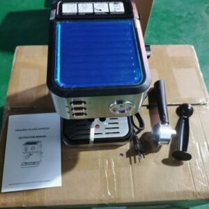 MAQUINA DE CAFE EXPRESSO SEMIAUTOMATICA, USO DOMESTICO, ESTRUTURA EM ACO INOX, ALIMENTACAO ELETRICA 220V/ 60HZ, COM VAPORIZADOR DE LEITE, FILTRO REUTILIZAVEL, CONTROLE POR BOTOES, ACOMPANHA ACESSORIOS, POTENCIA 1050W, CLASSE I, GRAU DE PROTECAO CONTRA PENETRACAO DE AGUA IPX0, MODELO HC-TB-T470, MARCA TURU, CERTIFICADO DE CONFORMIDADE HOUS 3017-01-25