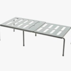 PRATELEIRA ORGANIZADORA EXPANSIVEL PARA ARMARIO OU BANCADA, FABRICADA EM FERRO, UTILIZADA PARA ARMAZENAMENTO DE UTENSILIOS E OBJETOS DIVERSOS