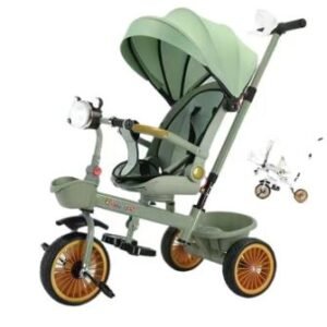 CARRINHO DE BEBE TRICICLO COM ROTAÇÃO DE 360 GRAUS E RECLINAÇÃO