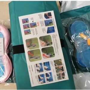 COLCHÃO INFLÁVEL, CORPO INTEIRIÇO EM PVC RECOBERTO EM TECIDO, COR: AZUL