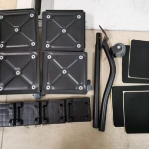 CONJUNTO DE PLATAFORMAS MOVEIS DE AÇO COM RODAS GIRATÓRIAS DE BORRACHA