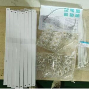 LUMINARIA LED MODULAR TIPO COLMEIA FORMATO HEXAGONAL PARA TETO, ALIMENTACAO ELETRICA 110 A 220 V, ESTRUTURA EM PLASTICO, LUZ BRANCA APROXIMADA 6000 K, USO EM AMBIENTES INTERNOS COMERCIAIS E PROFISSIONAIS, ACOMPANHA MODULOS E ACESSORIOS DE FIXACAO