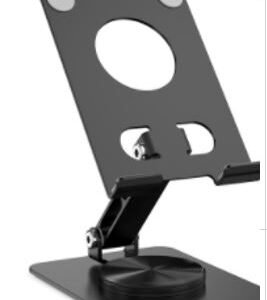 SUPORTE UNIVERSAL PARA CELULAR, DESENVOLVIDO PARA USO EM SUPERFÍCIES PLANAS COMO MESAS E BANCADAS.