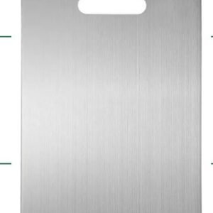 TABUA DE CORTE PARA COZINHA, TIPO DUPLA FACE, FABRICADA EM AÇO INOXIDÁVEL 304
