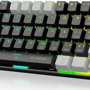 TECLADO SEM FIO PARA COMPUTADOR, LAYOUT PADRAO QWERTY COM TECLAS EM PLASTICO, CIRCUITO ELETRONICO INTEGRADO. INDICADO PARA USO EM PERIFERICOS DE ENTRADA DE DADOS, MARCA E-YOOSO