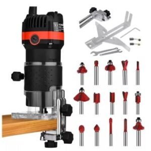 FRESADORA ELÉTRICA MANUAL PORTÁTIL PARA MADEIRA, COM POTENCIA DE 530W, TENSÃO DE 127V, FREQUENCIA DE 60HZ = HC-110MLTH-051-B-13