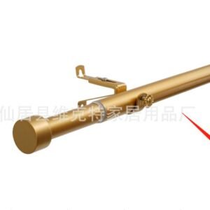 VARAO DE CORTINA TELESCOPICO AJUSTAVEL EM ALUMINIO COM SUPORTE PARA PAREDE OU TETO, DIAMETRO 25MM