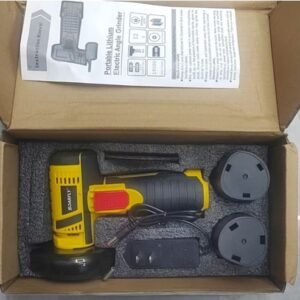 ESMERILHADEIRA ANGULAR ELETRICA PORTATIL COM FUNCIONAMENTO A BATERIA LITIO RECARREGAVEL 12V, DIAMETRO DISCO 76MM, VELOCIDADE 19500RPM, ACOMPANHA 2 BATERIAS E CARREGADOR, PARA CORTE E DESBASTE METAL, MARCA SOARFLY